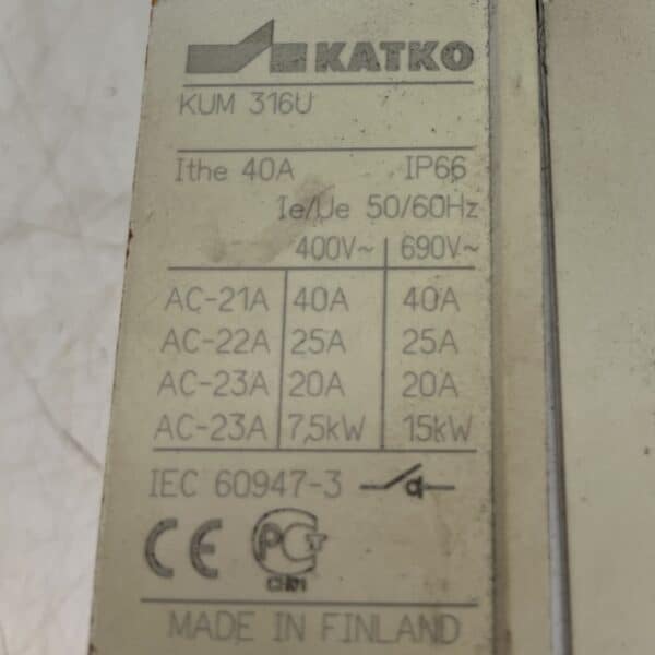 Katkon kytkin KUM 316U IP66 - Purkukolmio.fi