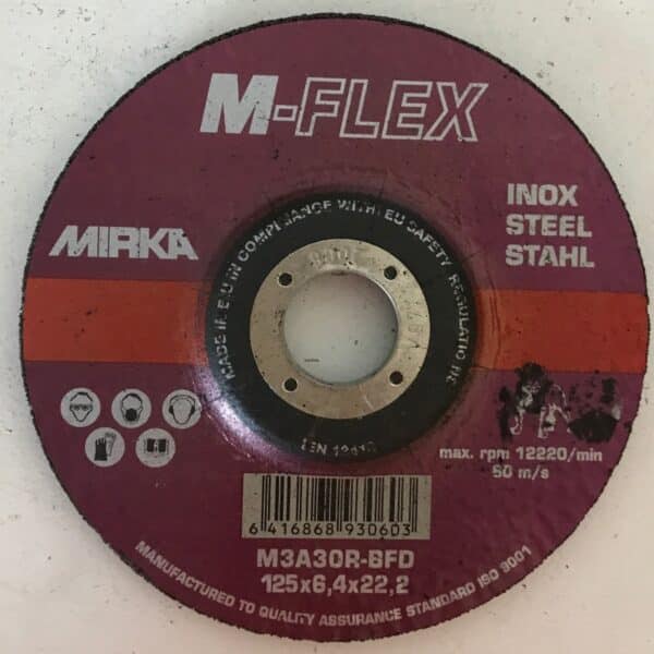 Mirka M-Flex 125 mm katkaisulaikka 125*6,4*22,2 teräkselle - Purkukolmio.fi