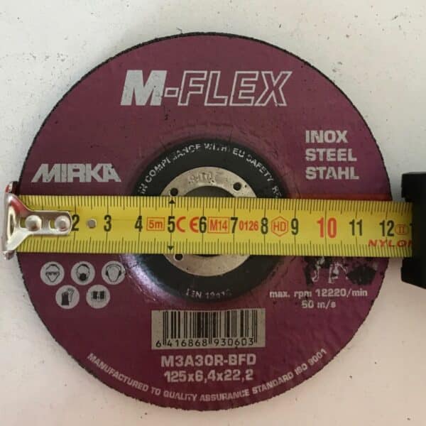 Mirka M-Flex 125 mm katkaisulaikka 125*6,4*22,2 teräkselle - Purkukolmio.fi