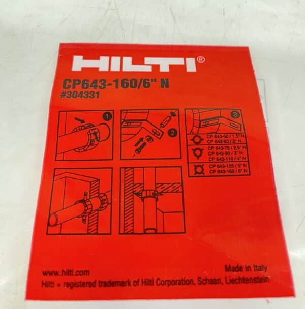 Palokatkomansetti Hilti CP643-160/6" - purkukolmio.fi