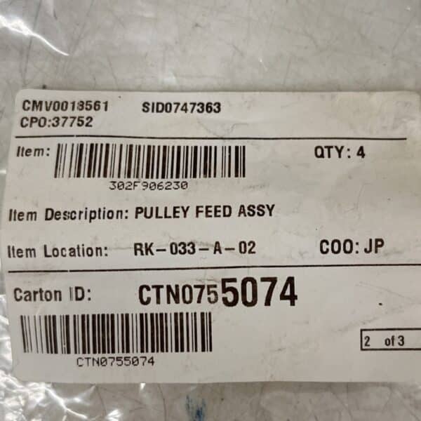 Pulley feed assy - Purkukolmio.fi