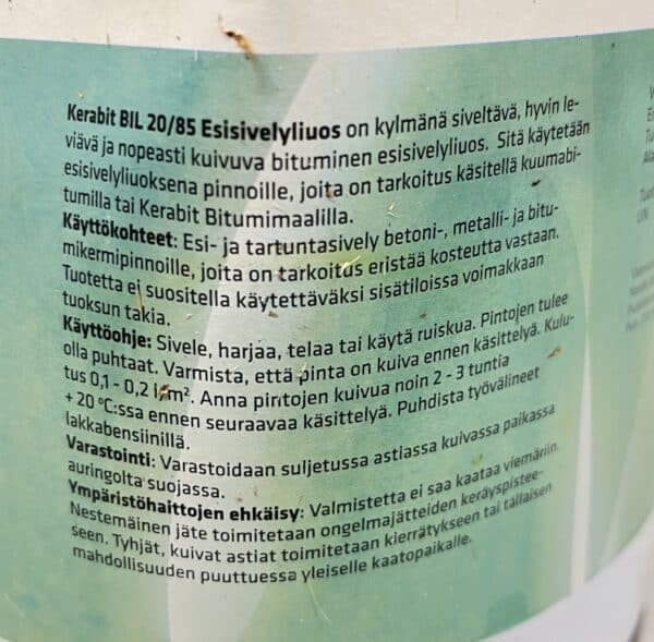 Kerabit BIL 20/85 esisivelyliuos 5L - Purkukolmio.fi