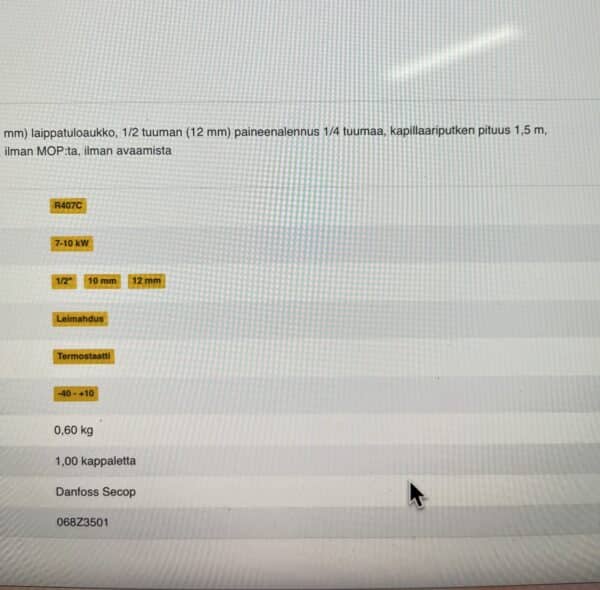 Danfoss TEZ 2 - Purkukolmio.fi