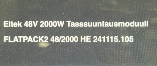 Eltek Flatpack2 48/2000 HE tasasuuntausmoduuli - purkukolmio.fi