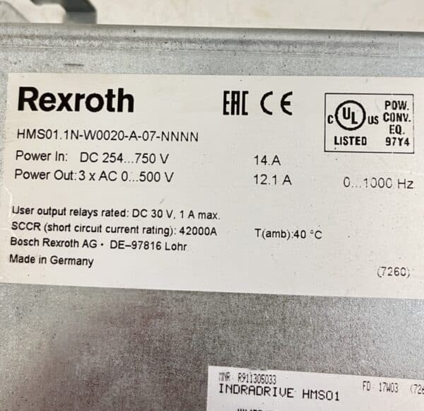 Rexroth HMS01.1N-W0020-A-07-NNNN - Purkukolmio.fi