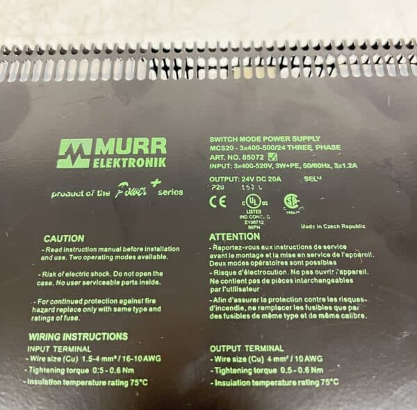 MURR Elektronik MCS20 - Purkukolmio.fi