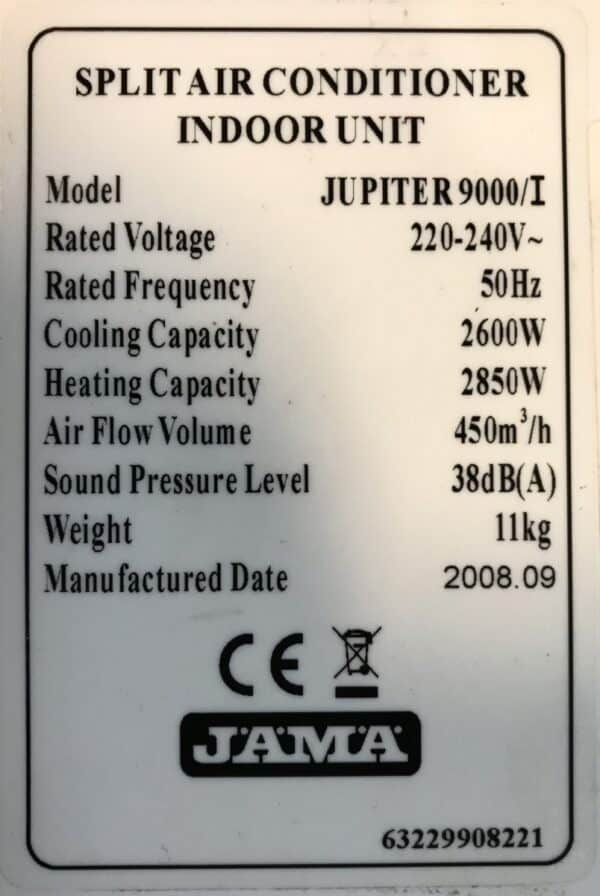 JÄMÄ Jupiter 9000/I ilmalämpöpumpun sisäyksikön puhaltimen siivistö - purkukolmio.fi