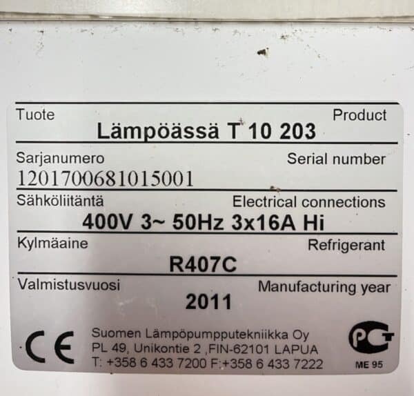 Lämpöässä T 10 203 varaosia - Purkukolmio.fi